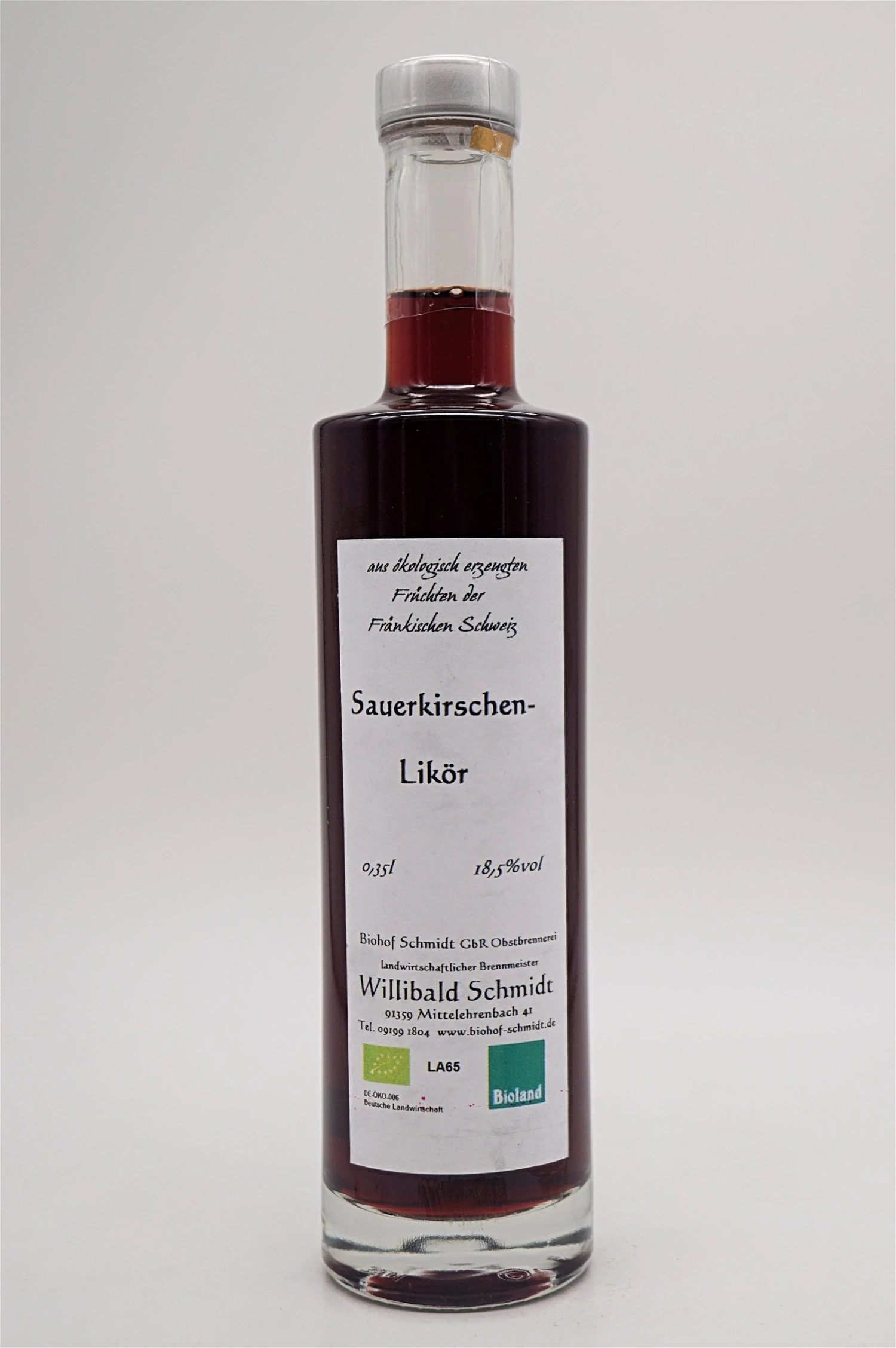 Bio Sauerkirschen-Likör 3 Bio Sauerkirschen-Likör