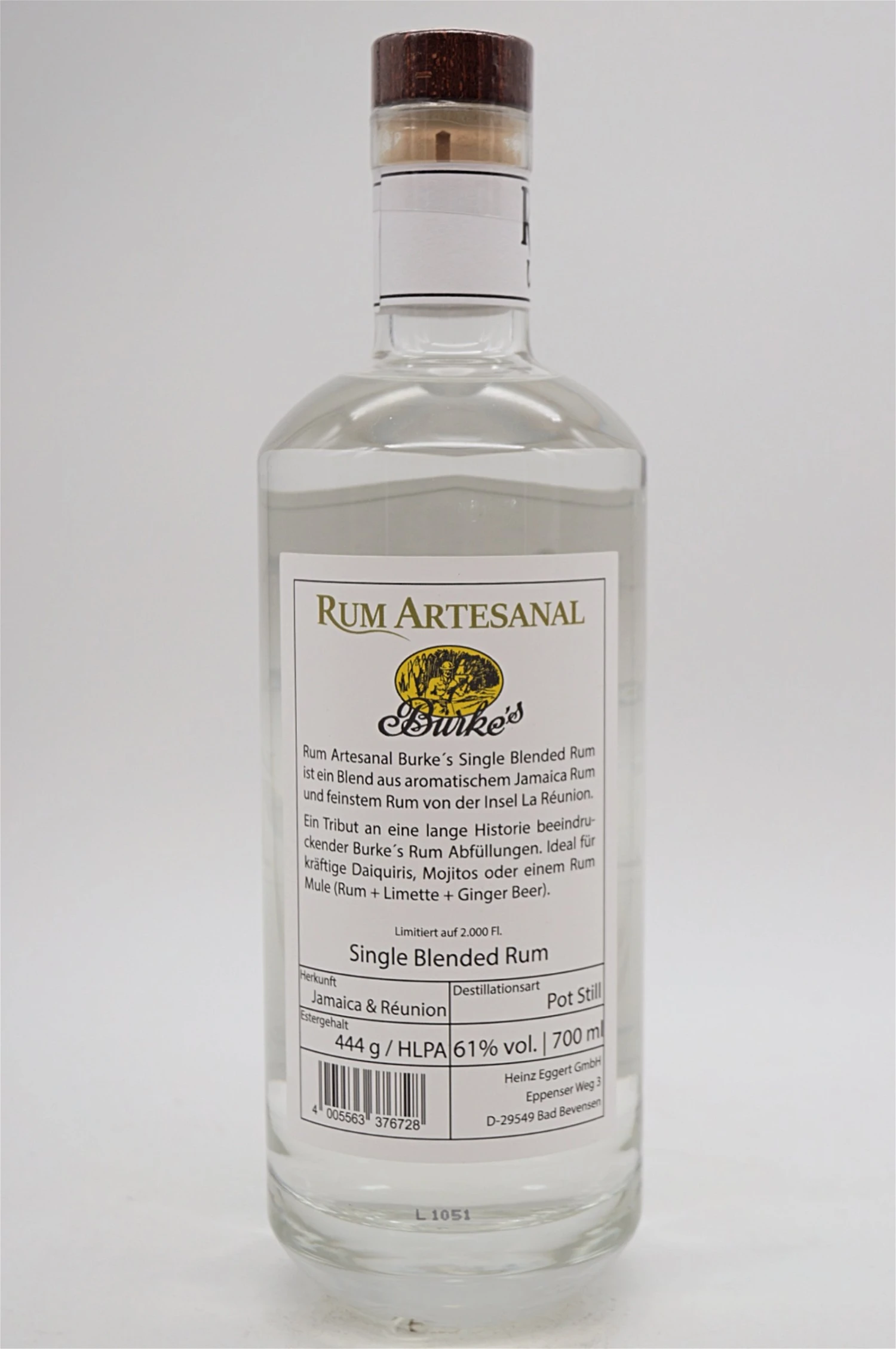 Burke's Single Blended White Rum 4 Burke's Single Blended White Rum – Bild 2