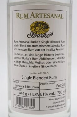 Burke's Single Blended White Rum 10 Burke's Single Blended White Rum -Waterford Verkäufe dsc01283
