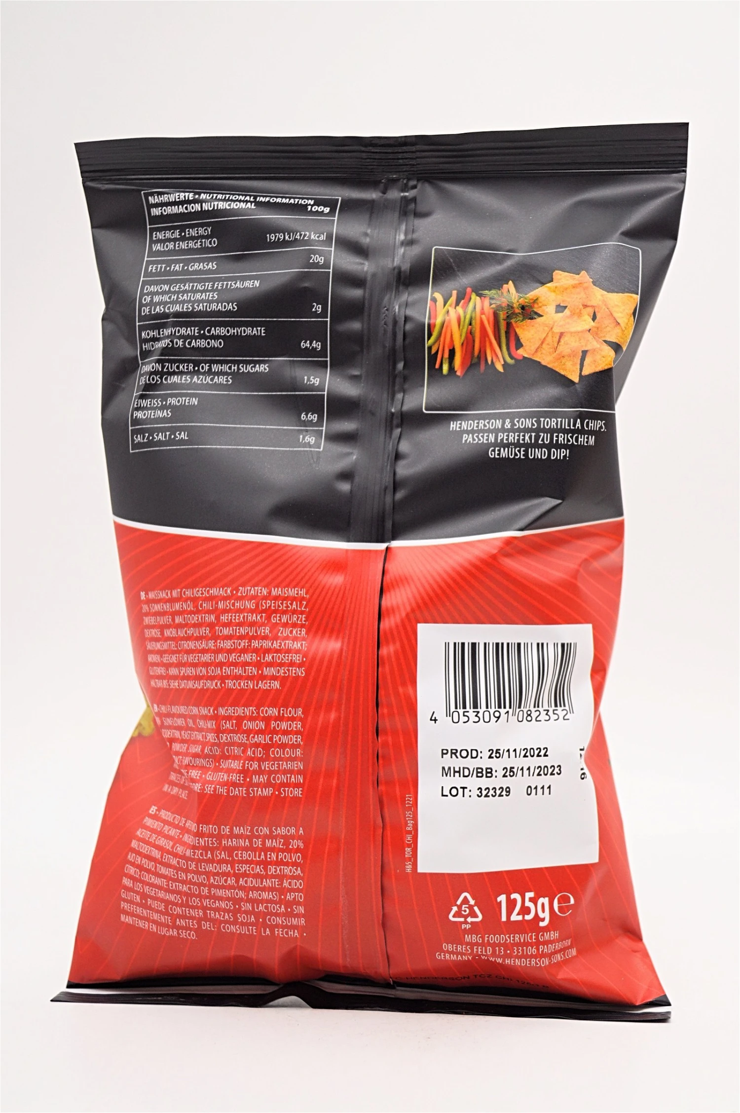 Tortilla Chips Hot Chili Taste 10x125g Sparset 5 Tortilla Chips Hot Chili Taste 10x125g Sparset – Bild 3