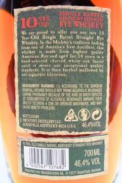 10 Jahre Single Barrel Kentucky Straight Rye Whiskey -Waterford Verkäufe dsc02287