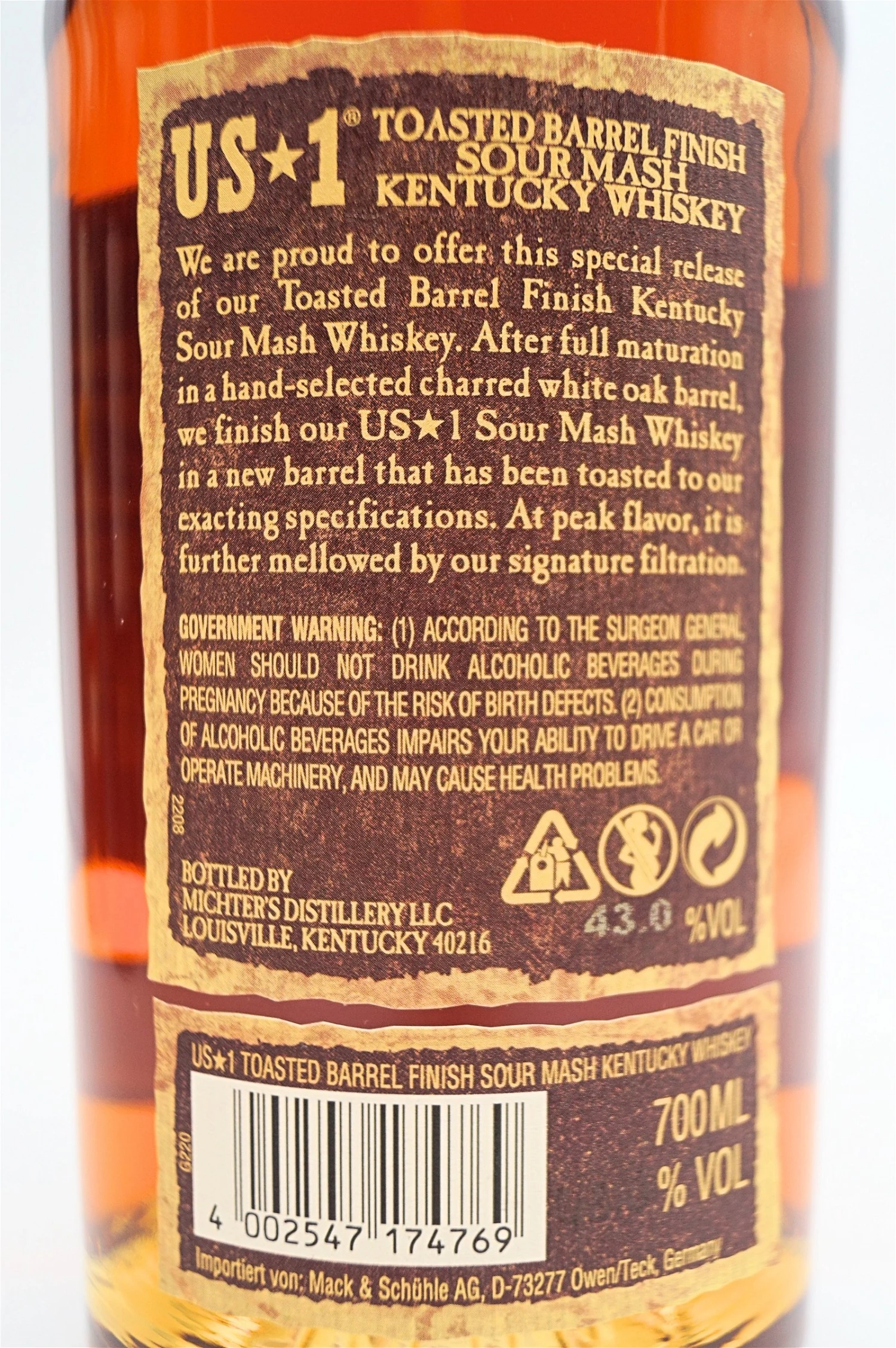 Toasted Barrel Finish Sour Mash Whiskey 6 Toasted Barrel Finish Sour Mash Whiskey – Bild 4