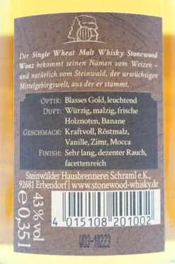 Stonewood WOAZ Bavarian Single Malt Whisky 7 Jahre 12 Stonewood WOAZ Bavarian Single Malt Whisky 7 Jahre -Waterford Verkäufe dsc08428