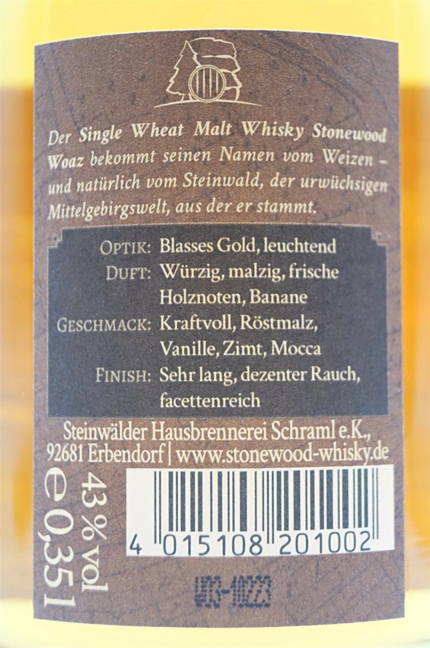 Stonewood WOAZ Bavarian Single Malt Whisky 7 Jahre 7 Stonewood WOAZ Bavarian Single Malt Whisky 7 Jahre – Bild 5