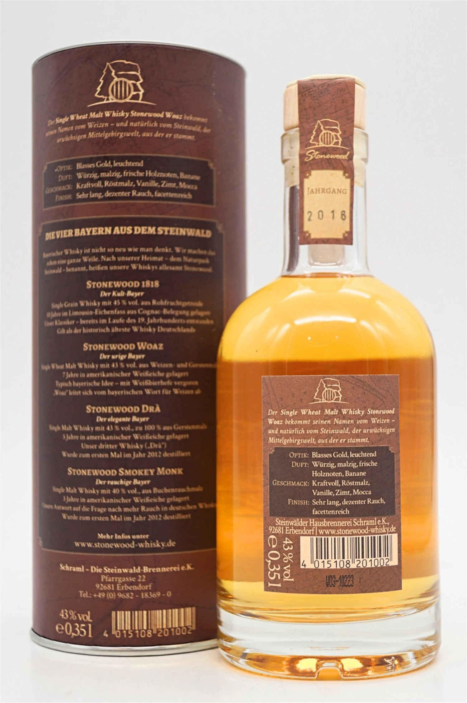 Stonewood WOAZ Bavarian Single Malt Whisky 7 Jahre 4 Stonewood WOAZ Bavarian Single Malt Whisky 7 Jahre – Bild 2