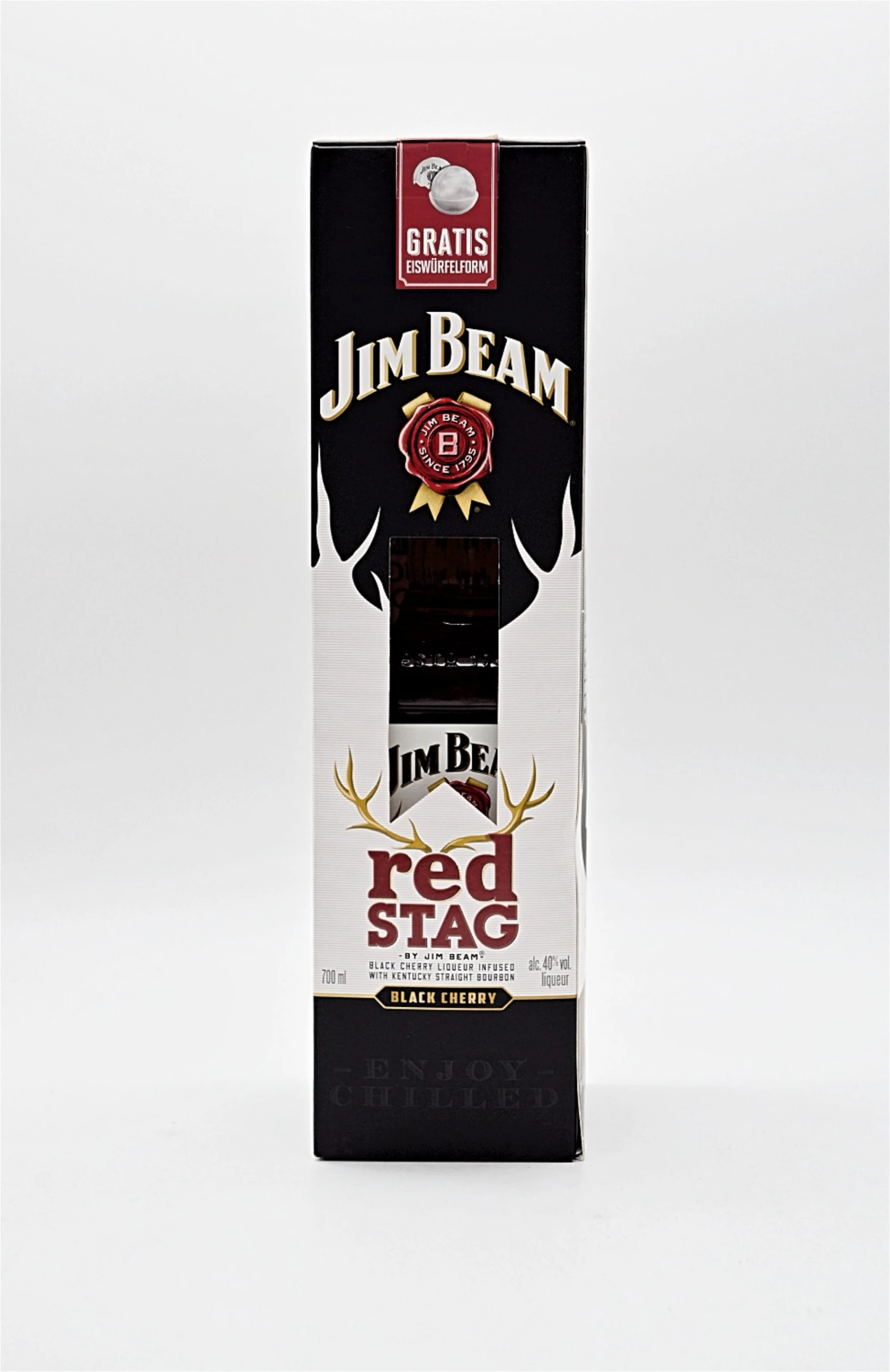 Red Stag Black Cherry Kentucky Straight Bourbon Whiskey + Eiswürfelform 2 Red Stag Black Cherry Kentucky Straight Bourbon Whiskey + Eiswürfelform