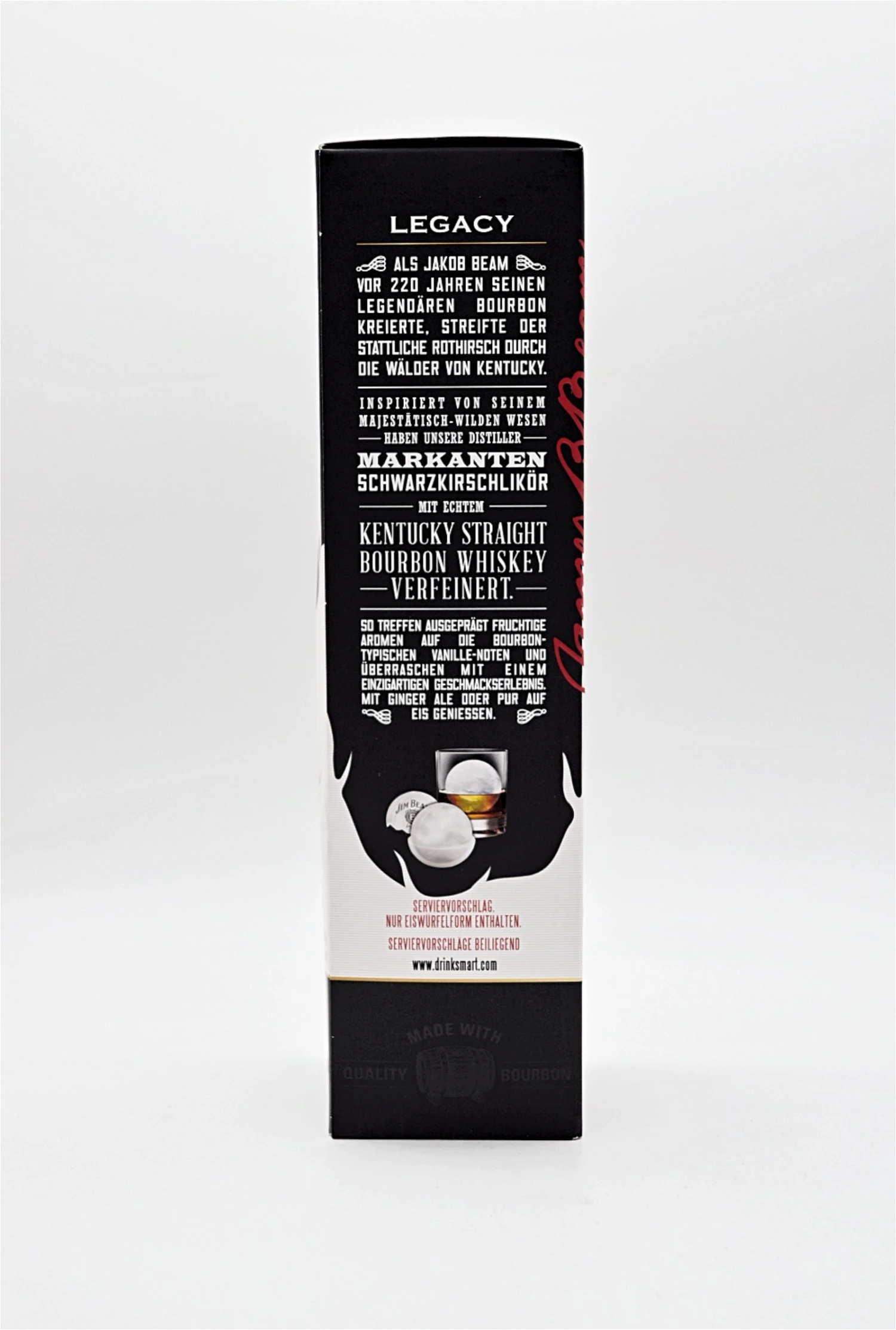Red Stag Black Cherry Kentucky Straight Bourbon Whiskey + Eiswürfelform 3 Red Stag Black Cherry Kentucky Straight Bourbon Whiskey + Eiswürfelform – Bild 2
